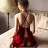 Lace mesh transparent suspender skirt